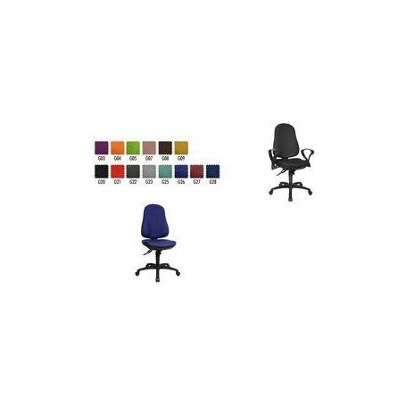 Topstar Bürodrehstuhl "Support SY", Stoff, anthrazit Bandscheibensitz, Synchronmechanik, stabiles Fußkreuz (8550 G22)