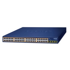 PLANET 48-Port 10/100/1000T 802.3at GSW-5240HP Non gestito Gigabit Ethernet (10/100/1000) Supporto Power over Ethernet (PoE) 1U 
