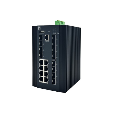 LevelOne IGX-2072 switch di rete Gestito L2+ Gigabit Ethernet (10/100/1000) Nero