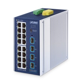 PLANET IGS-4215-16T4X switch di rete Gestito L2/L4 Gigabit Ethernet (10/100/1000) Alluminio, Blu