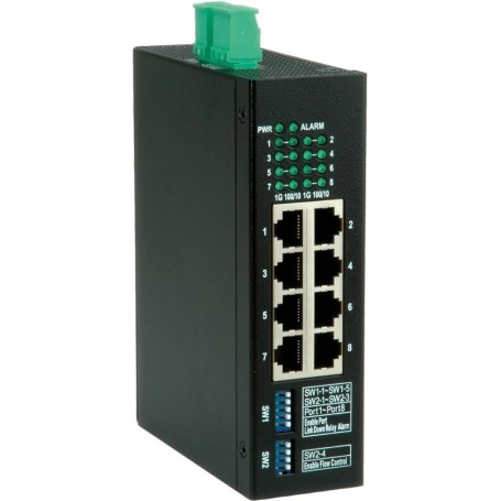 ROLINE Ind. Switch 8x - Switch - 1 Gbps (21.13.1163)