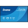 iiyama LH4364UHS-B1AG visualizzatore di messaggi Pannello piatto per segnaletica digitale 109,2 cm (43") LED Wi-Fi 500 cd/m² 4K