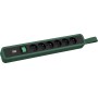 Bachmann PRIMO 2 prolunghe e multiple 2 m 6 presa(e) AC Interno Nero, Verde (350.238)
