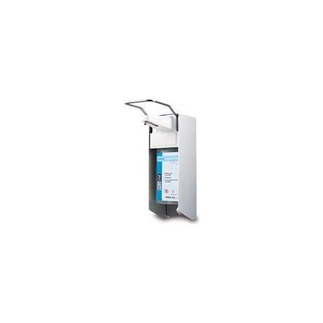 HYGOSTAR Wandspender, weiß, für 1.000 ml Flaschen Eurospender für Desinfektionsflaschen, aus Aluminium und - 1 Stück (88843)