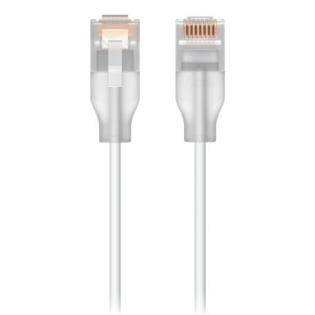 Ubiquiti UACC-Cable-Patch-EL-3M-W cavo di rete Translucent, Bianco Cat6 (UACC-CABLE-PATCH-EL-3M-W)