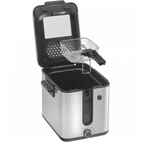 WMF KITCHENminis 0415490011 Singolo Indipendente 1000 W Friggitrice Nero, Acciaio inox