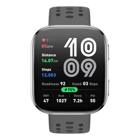 Amazfit Bip 6 Charcoal 5 cm (1.97") AMOLED Digitale 390 x 450 Pixel Touch screen Argento GPS (satellitare) (W2435EU3N)
