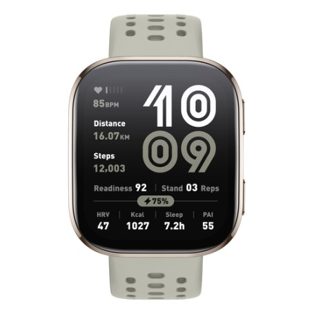 Amazfit Bip 6 Stone 5 cm (1.97") AMOLED Digitale 390 x 450 Pixel Touch screen Oro GPS (satellitare) (W2435EU4N)