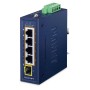 PLANET IP30 Compact size 4-Port IGS-514PT Non gestito Gigabit Ethernet (10/100/1000) Supporto Power over Ethernet (PoE) Blu