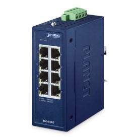 PLANET IP30 Compact size 8-Port IGS-800T Non gestito Gigabit Ethernet (10/100/1000) Blu