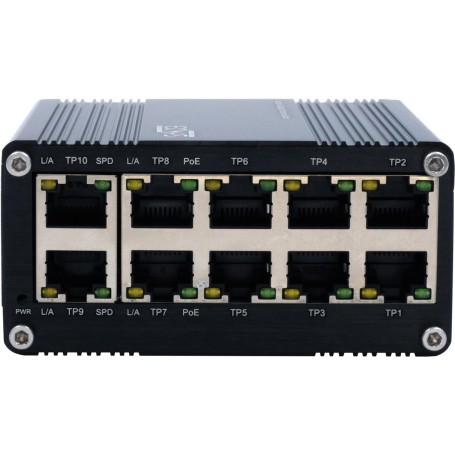EXSYS GmbH Mini 10-Port Industrial Gigabit PoE-Switch, unmanaged (EX-62025POE)