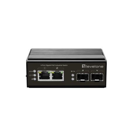 LevelOne IGP-0432 switch di rete Non gestito Gigabit Ethernet (10/100/1000) Supporto Power over Ethernet (PoE) Nero (IGP-0431)