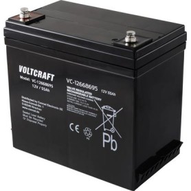 Voltcraft VC-12668695 VC-16623025 Bleiakku 12 V 55 Ah Blei-Vlies (AGM) (B x H x T) 239 x 205 x 132 mm Wartungsfrei, Ger (VC-1662