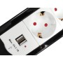Equip 245553 prolunghe e multiple 1,5 m 4 presa(e) AC Interno Nero, Bianco