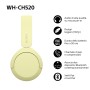 Sony WHCH520Y.CE7 cuffia e auricolare Wireless A Padiglione Musica e Chiamate USB tipo-C Bluetooth Giallo