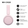 Sony WHCH520P.CE7 cuffia e auricolare Wireless A Padiglione Musica e Chiamate USB tipo-C Bluetooth Rosa