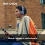 Sony WHCH520P.CE7 cuffia e auricolare Wireless A Padiglione Musica e Chiamate USB tipo-C Bluetooth Rosa