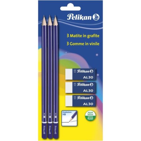 BLISTER 3MATITE  HB   3GOMME AL30 (000535)