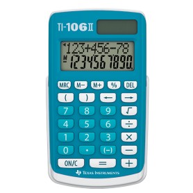 Texas Instruments TI-106 II calcolatrice Desktop Calcolatrice di base Turchese, Bianco (TI 106-II)