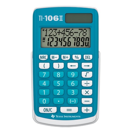 Texas Instruments TI-106 II calcolatrice Desktop Calcolatrice di base Turchese, Bianco (TI 106-II)
