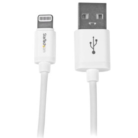 StarTech.com Cavo Connettore Lightning 8-pin Apple a USB di tipo Slim per iPhone / iPod / iPad da 1m - Bianco (USBLT1MW) StarTech.com Cavo Connettore Lightning 8-pin Apple a USB di tipo Slim per iPhone / iPod / iPad da 1m - Bianco (USBLT1MW)