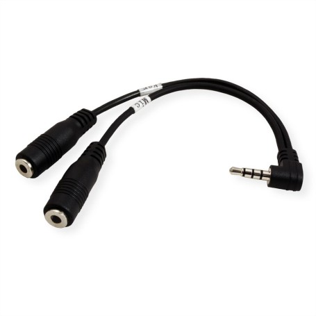 ROLINE 11.09.4441 cavo audio 0,15 m 3.5mm 2 x 3.5mm Nero (RO11.09.4441)
