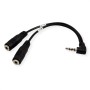 ROLINE 11.09.4441 cavo audio 0,15 m 3.5mm 2 x 3.5mm Nero (RO11.09.4441)