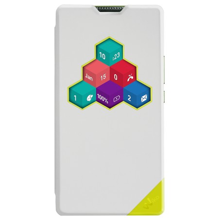 Wiko WiCUBE ROBBY custodia per cellulare Custodia a libro Bianco (WKPRFIWH3750)