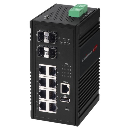 Edimax IGS-5408P switch di rete Gestito Gigabit Ethernet (10/100/1000) Supporto Power over Ethernet (PoE) Nero (IGS-5408P)