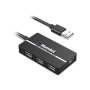HUB USB2.0 SLIM 4PORTE AUTOALIMENT. (XHUB-04U2)