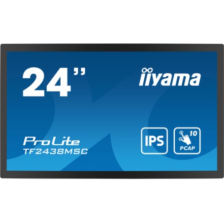 iiyama PROLITE Pannello A digitale 61 cm (24") LED 600 cd/m² Full HD Nero Touch screen (TF2438MSC-B1)