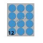 CONF10 BUSTE ETICHETTE 9 BLU DIAM34 (X11009BL)