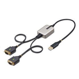 StarTech.com Cavo da USB a seriale a 2 porte da 60 cm, Viti/dadi DB9 intercambiabili, ritenzione COM, USB-A a DB9 RS232, FTDI, p (2P1FFC-USB-SERIAL) StarTech.com Cavo da USB a seriale a 2 porte da 60 cm, Viti/dadi DB9 intercambiabili, ritenzione COM, USB-A a DB9 RS232, FTDI, p (2P1FFC-USB-SERIAL)