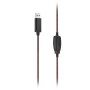 Hama HS-USB400 V2 Auricolare Cablato A Padiglione Ufficio USB tipo A Nero, Rosso (00139937)