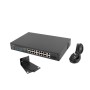 Lanberg RSFE-16P-2C-150 switch di rete Non gestito Gigabit Ethernet (10/100/1000) Supporto Power over Ethernet (PoE) 1U Nero