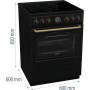 Gorenje GECS6B70CLB , stufa (nero/oro) (740765)
