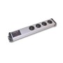 Güde 1202-3 regolatore di potenza da remoto 4 presa(e) AC Nero, Grigio