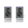QR65 Aktiver Design-Monitorlautsprecher RGB (wei, Bluetooth 5.3, USB-A, Cinch) (QR65 WT)