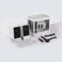 QR65 Aktiver Design-Monitorlautsprecher RGB (wei, Bluetooth 5.3, USB-A, Cinch) (QR65 WT)