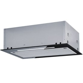 Kuppersbusch Cappa aspirante a incasso totale DEL 5100.0 S finitura vetro nero e acciaio da 55 cm