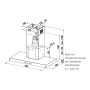 Küppersbusch DW 9340.1 E , cappa a parete in acciaio inox da 90 cm