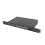 Lanberg RSFE-16P-2C-250 switch di rete Non gestito Gigabit Ethernet (10/100/1000) Supporto Power over Ethernet (PoE) 1U Nero