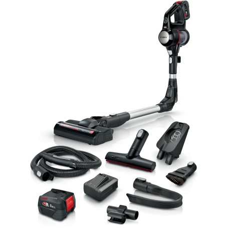 Bosch Akku-Staubsauger Unlimited 7 BSS715FRSH, kabellos, Knickrohr, Hygiene-Filter, 10 Jahre Motorgarantie, 2X 5.0 Ah Akku, Schn