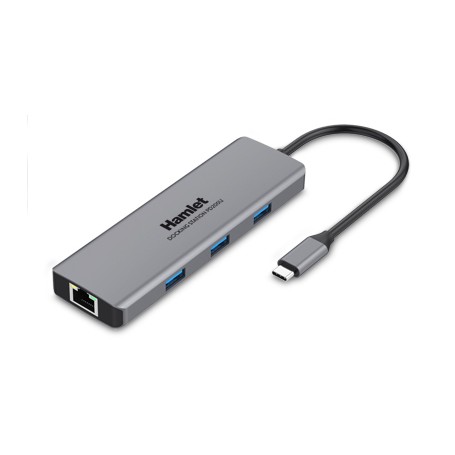 Hamlet HDKC-PD200U replicatore di porte e docking station per notebook Cablato USB 3.2 Gen 1 (3.1 Gen 1) Type-C Gr (HDKC-PD200U)