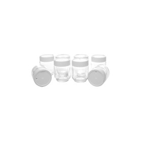 Joghurtbereiter-Ersatzglser-Set JG 8 (transparent/wei, 8-teilig)