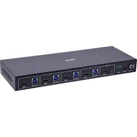 InLine KVM Switch - 4-fach - HDMI - 8K@60Hz - USB 3.2 - mit IR & RS-232 (57885D)