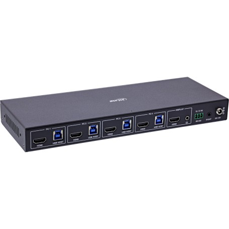 InLine KVM Switch - 4-fach - HDMI - 8K@60Hz - USB 3.2 - mit IR & RS-232 (57885D)