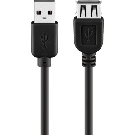Goobay USB Ext AA 300 HiSpeed Black 3m cavo USB USB A Nero (68904)