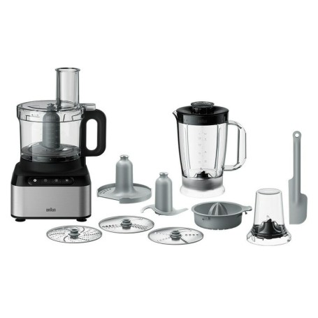 Braun FP 3233 SI robot da cucina 800 W 2,1 L Nero, Acciaio inox (0X22011032)