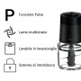 Haier Tritatutto I-Master Serie 5 Nero, 4 lame in acciaio inox, 2 livelli di velocità, Ciotola in vetro 0,5 L (38700001)